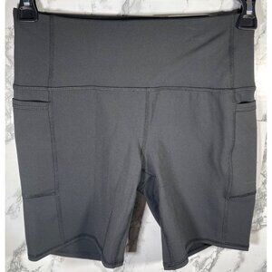 RBX Womens Tech Flex Compression Shorts M Black Squat Proof Activewear pockets